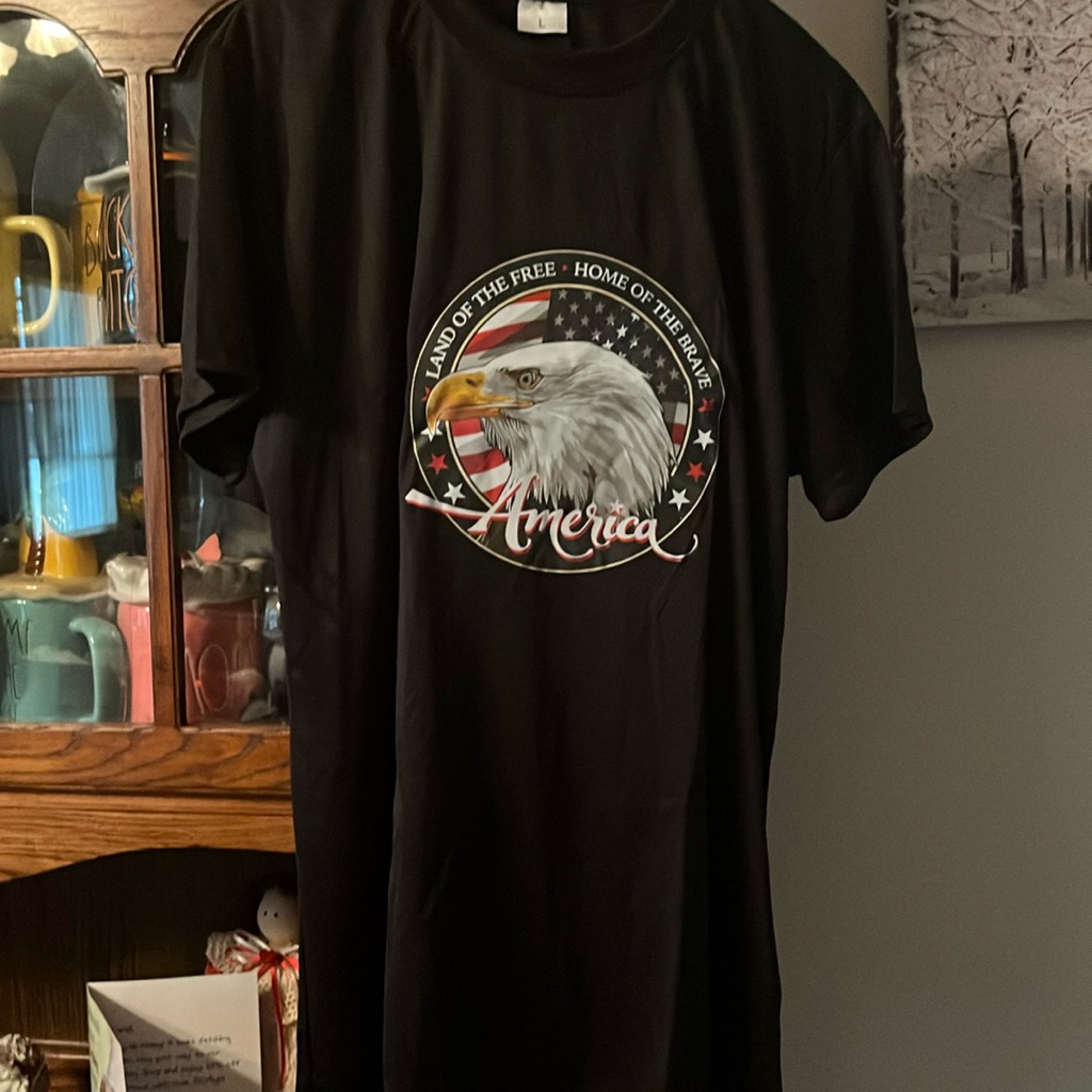 Land Of The Free Home Of The Brave Poly Tee Brand New